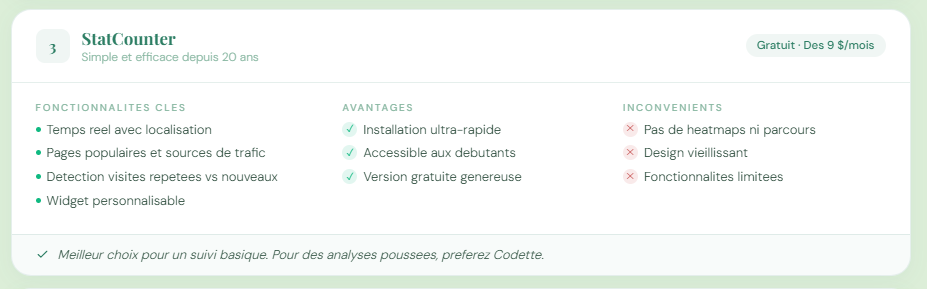 StatCounter – compteur PHP simple et efficace