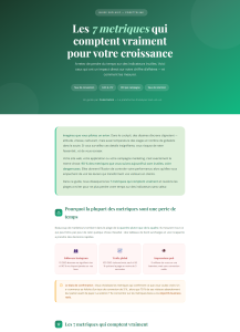 Les 7 métriques à analyser qui rapporte sur votre site [Mini-Guide PDF GRATUIT]