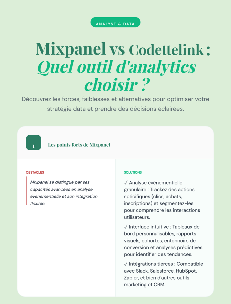 Les points forts de Mixpanel